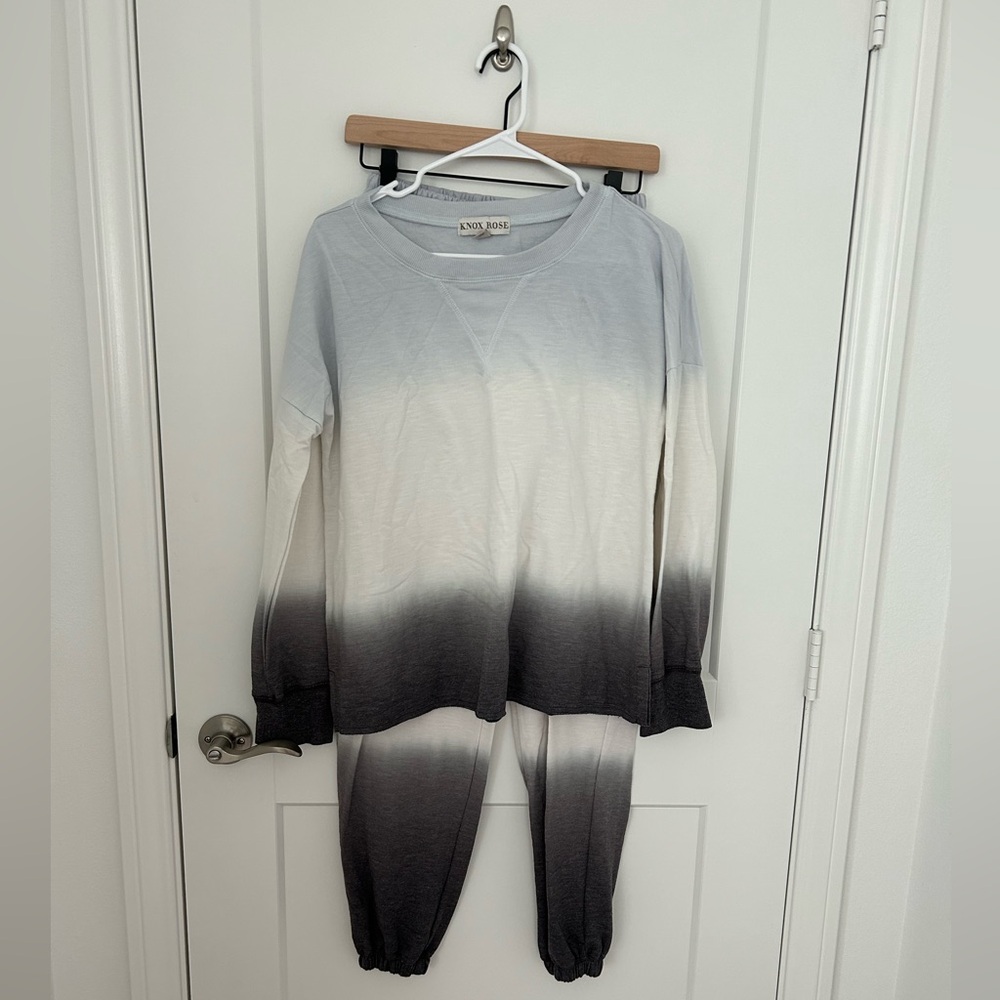 Knox Rose Gray and White Ombre Jogger Set